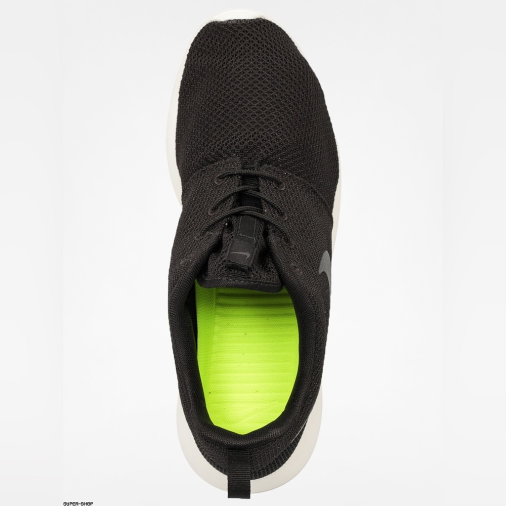 EUC Nike Men’s Roshe Run Shoes in Black/Anthracite Sail - Picture 3 of 9